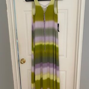 New lavender lime & white maxi